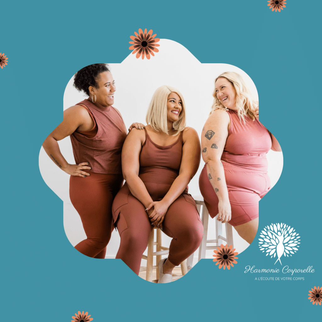 Un groupe de femmes en surpoids qui sourient