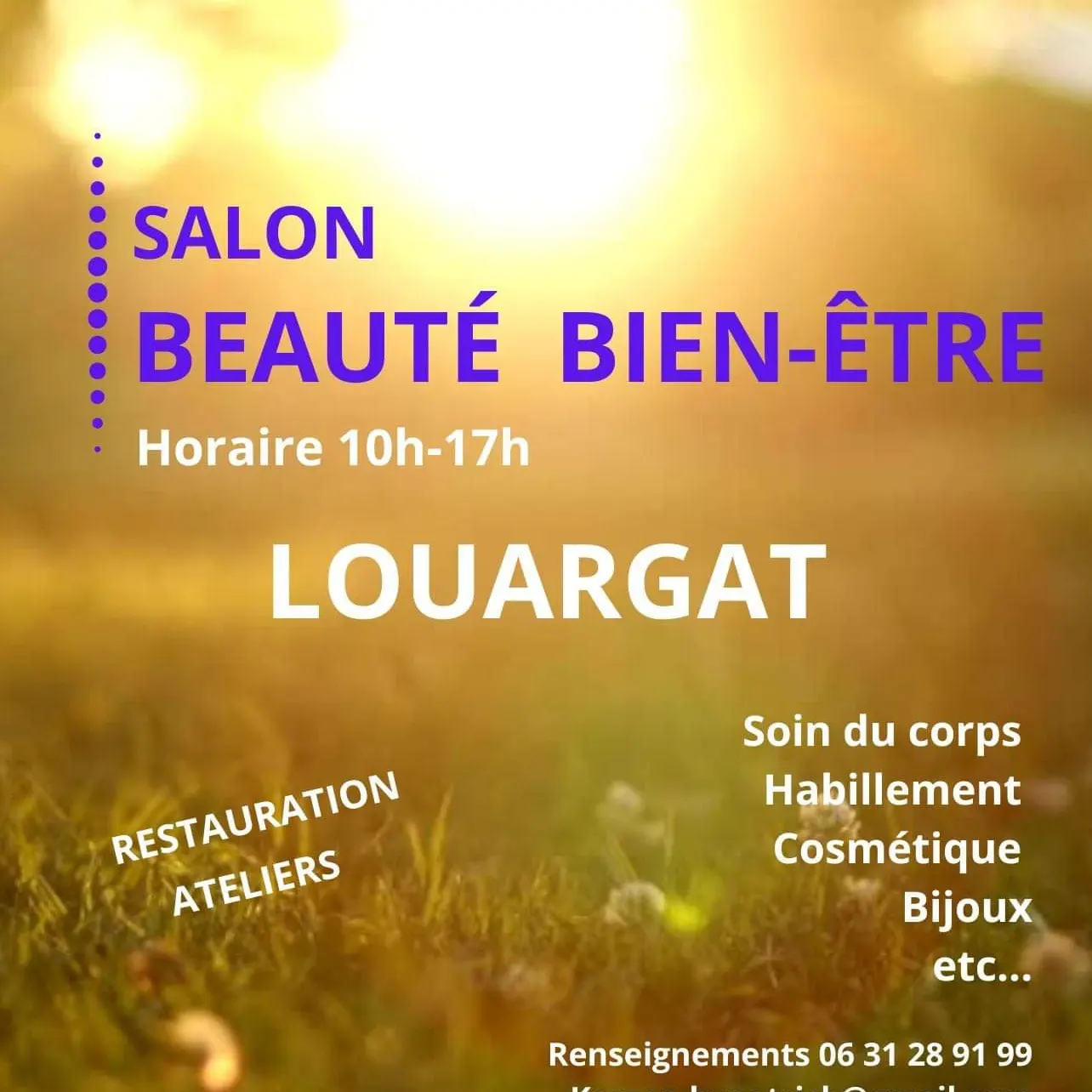 affiche du salon beauté bien-être de LOUARGAT